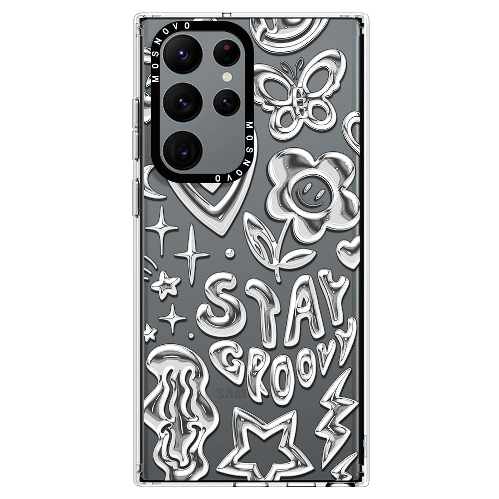 Silver Chrome Art (Flat Print) Phone Case - Samsung Galaxy S22 Ultra Case