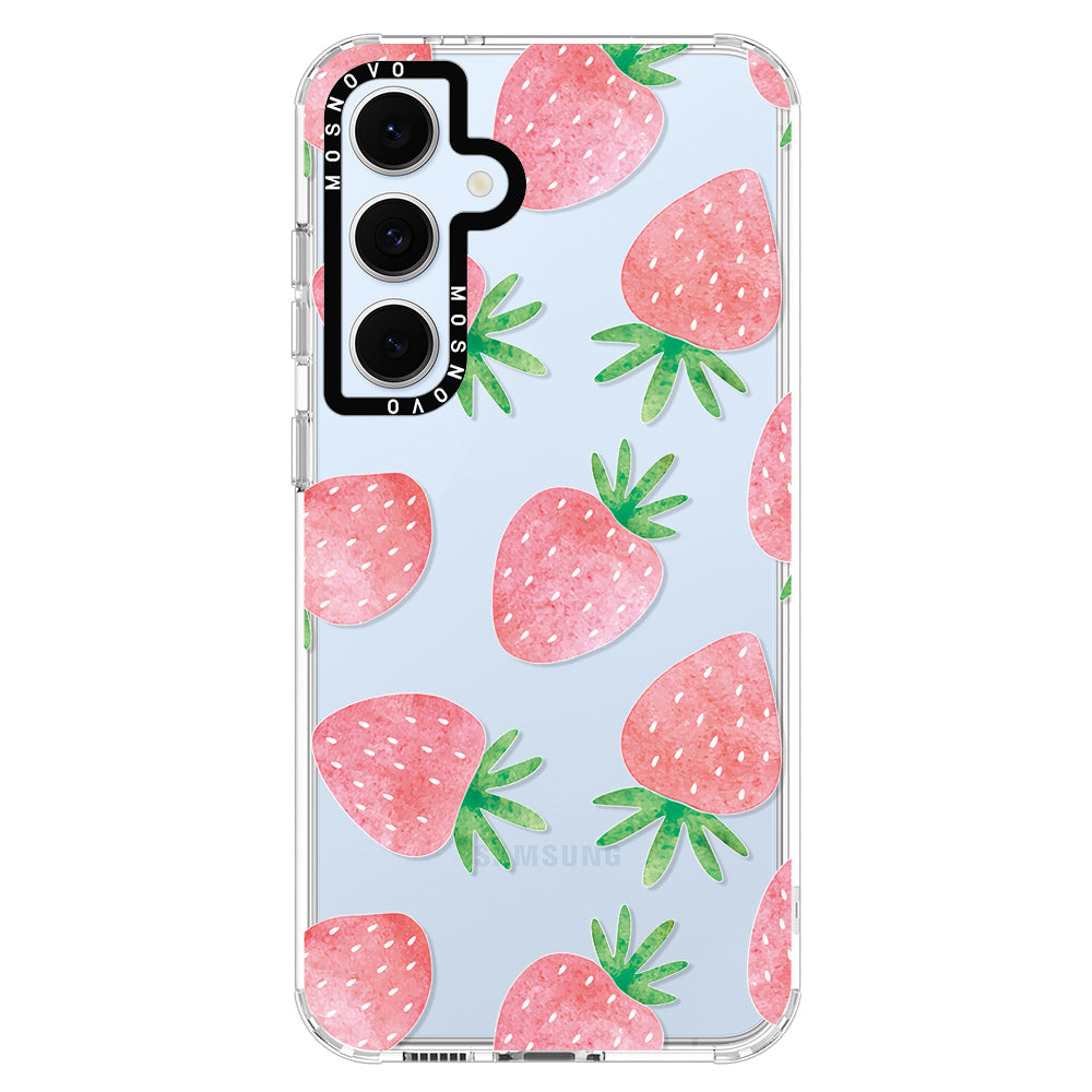 Pastel Strawberry Phone Case - Samsung Galaxy S24 FE Case - MOSNOVO