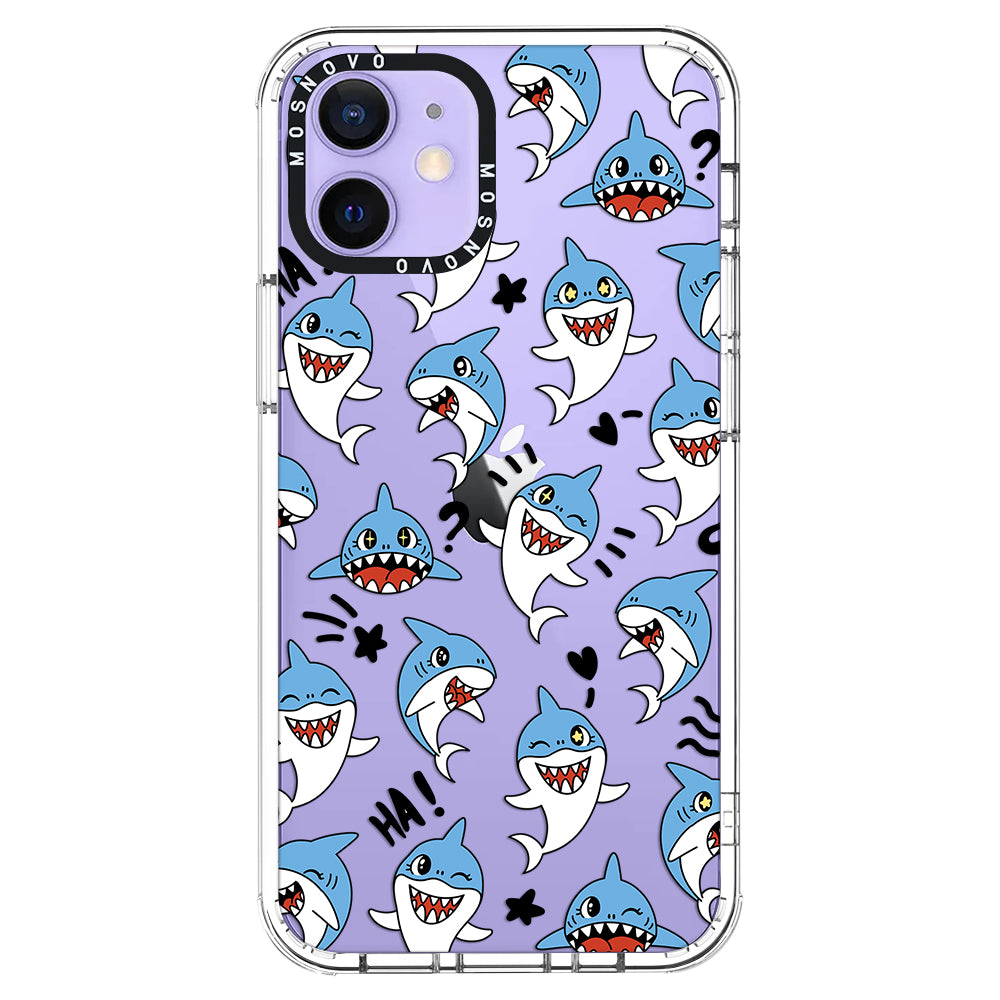 Cute Sharks Phone Case - iPhone 12 Mini Case