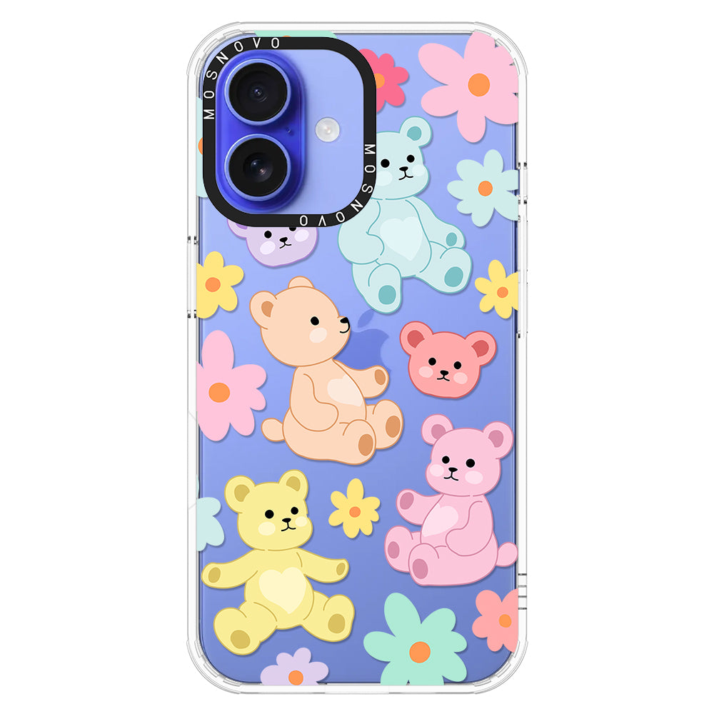 Cute Teddy Bear Phone Case - iPhone 16 Case - MOSNOVO