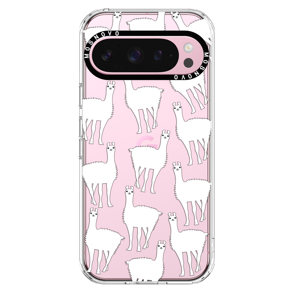 White Llama Phone Case - Google Pixel 9 Pro XL Case