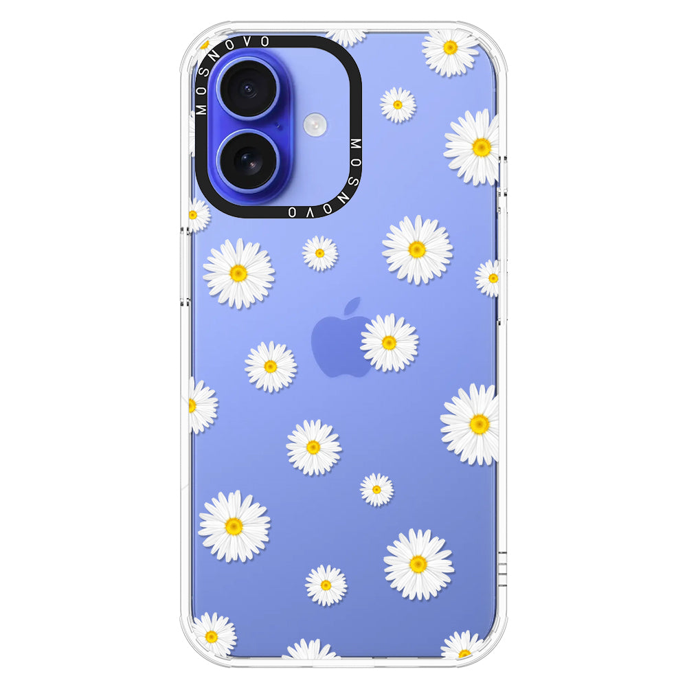 White Daisy Phone Case - iPhone 16 Plus Case - MOSNOVO