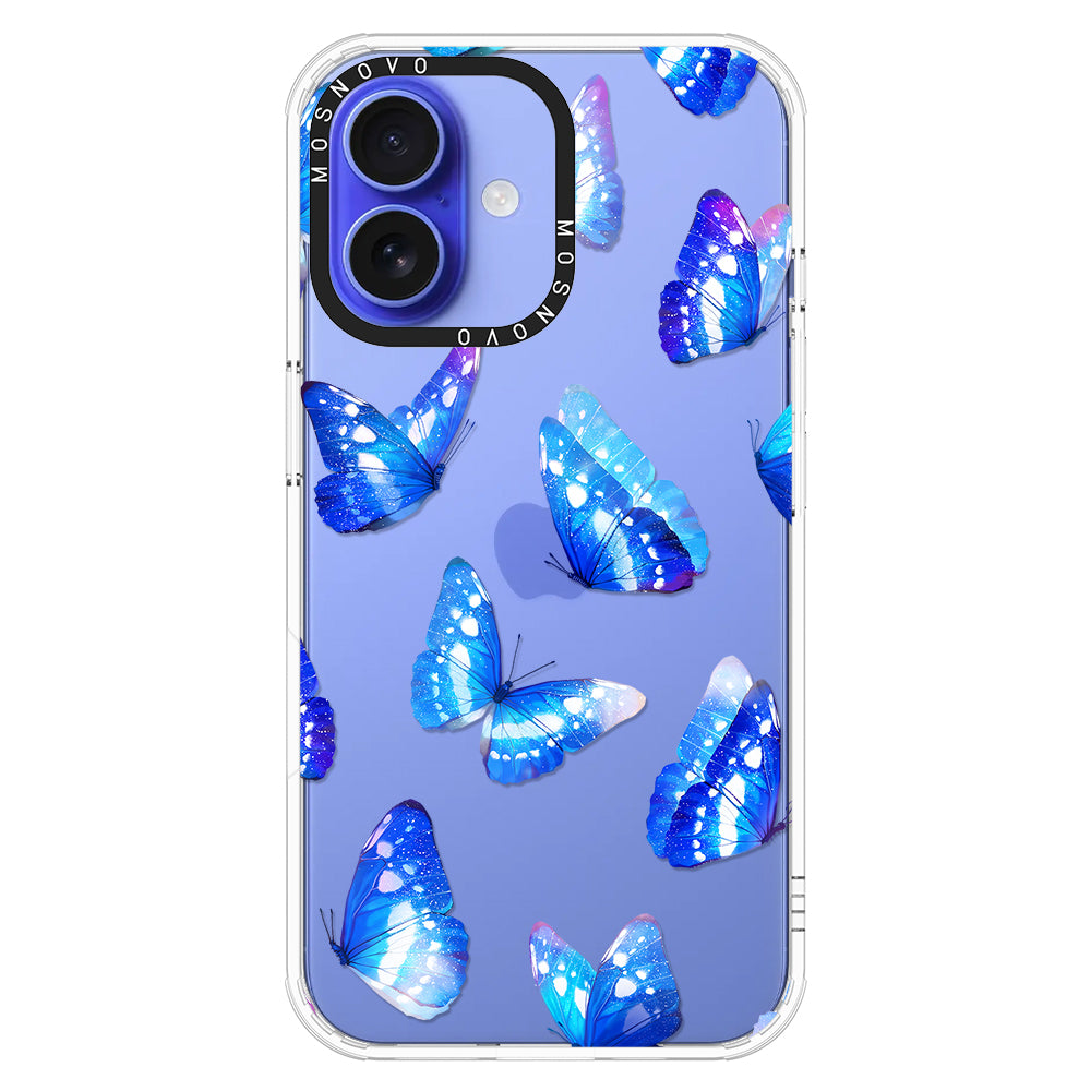 Stunning Blue Butterflies Phone Case - iPhone 16 Case - MOSNOVO