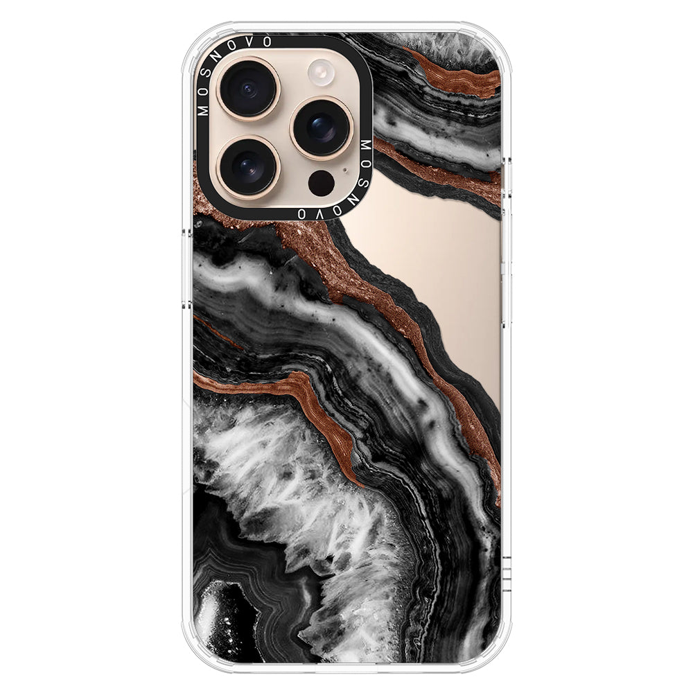 Black Agate Phone Case - iPhone 16 Pro Max Case - MOSNOVO