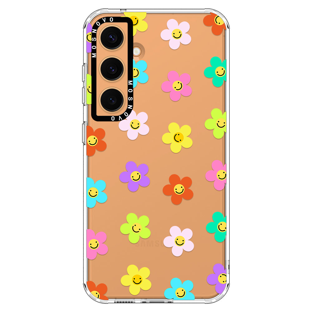 Smile Floral Phone Case - Samsung Galaxy S24 Plus Case