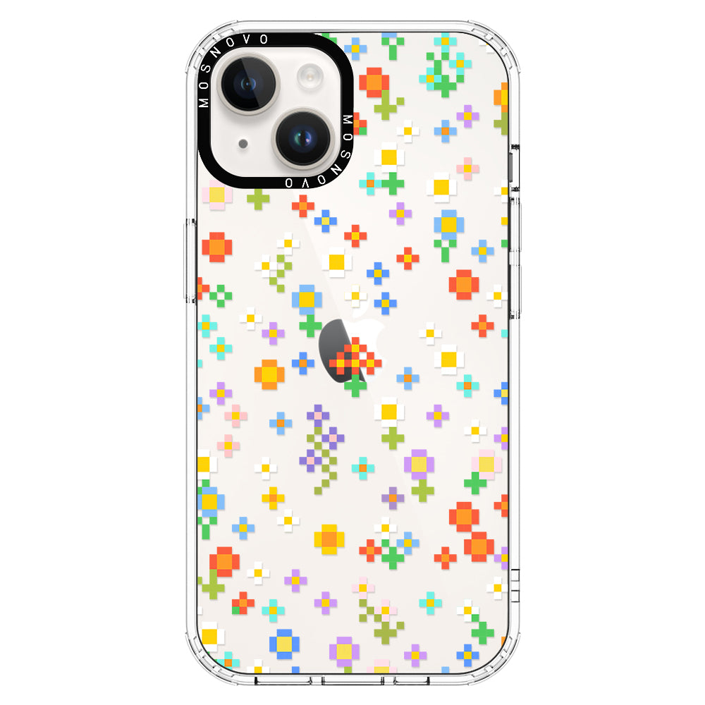 Pixel-Floral Phone Case - iPhone 14 Case