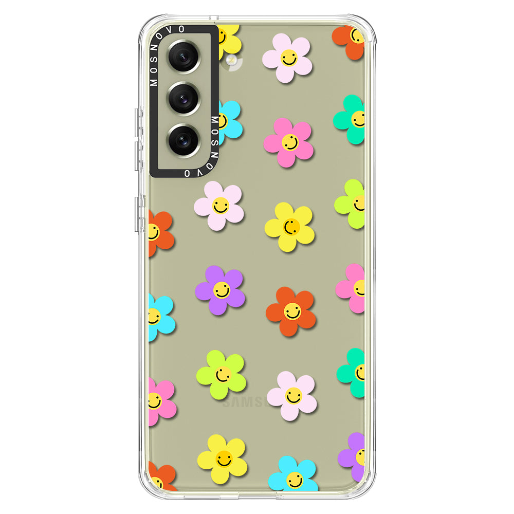 Smile Floral Phone Case - Samsung Galaxy S21 FE Case