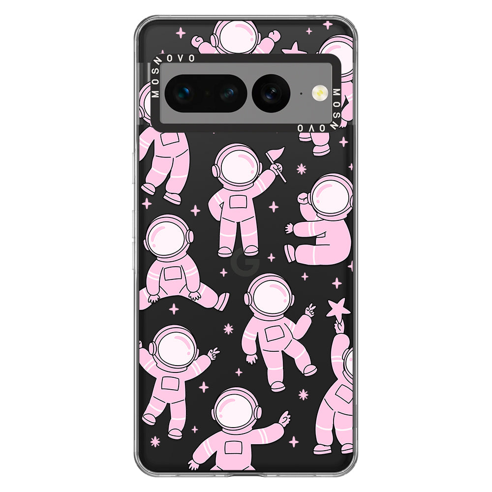 Pink Astronaut Phone Case - Google Pixel 7 Pro Case