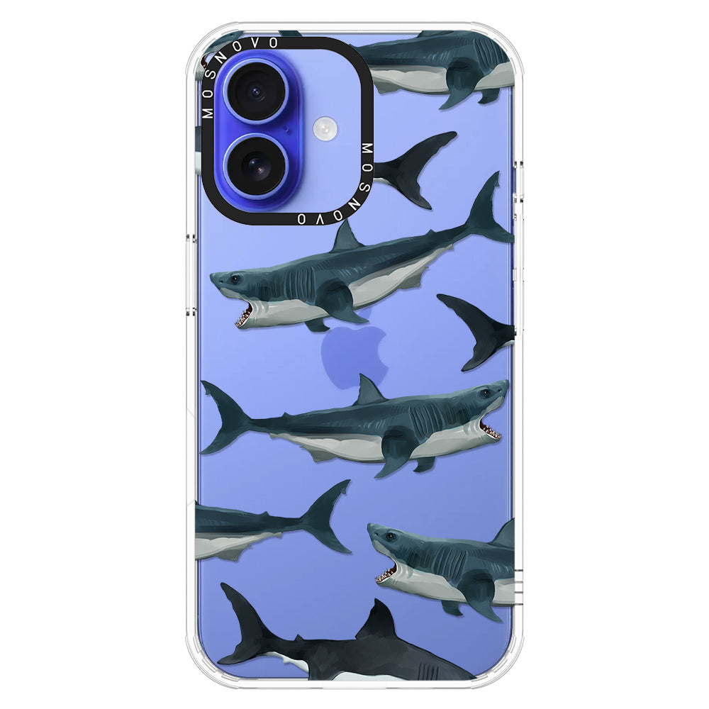 White Shark Phone Case - iPhone 16 Case - MOSNOVO