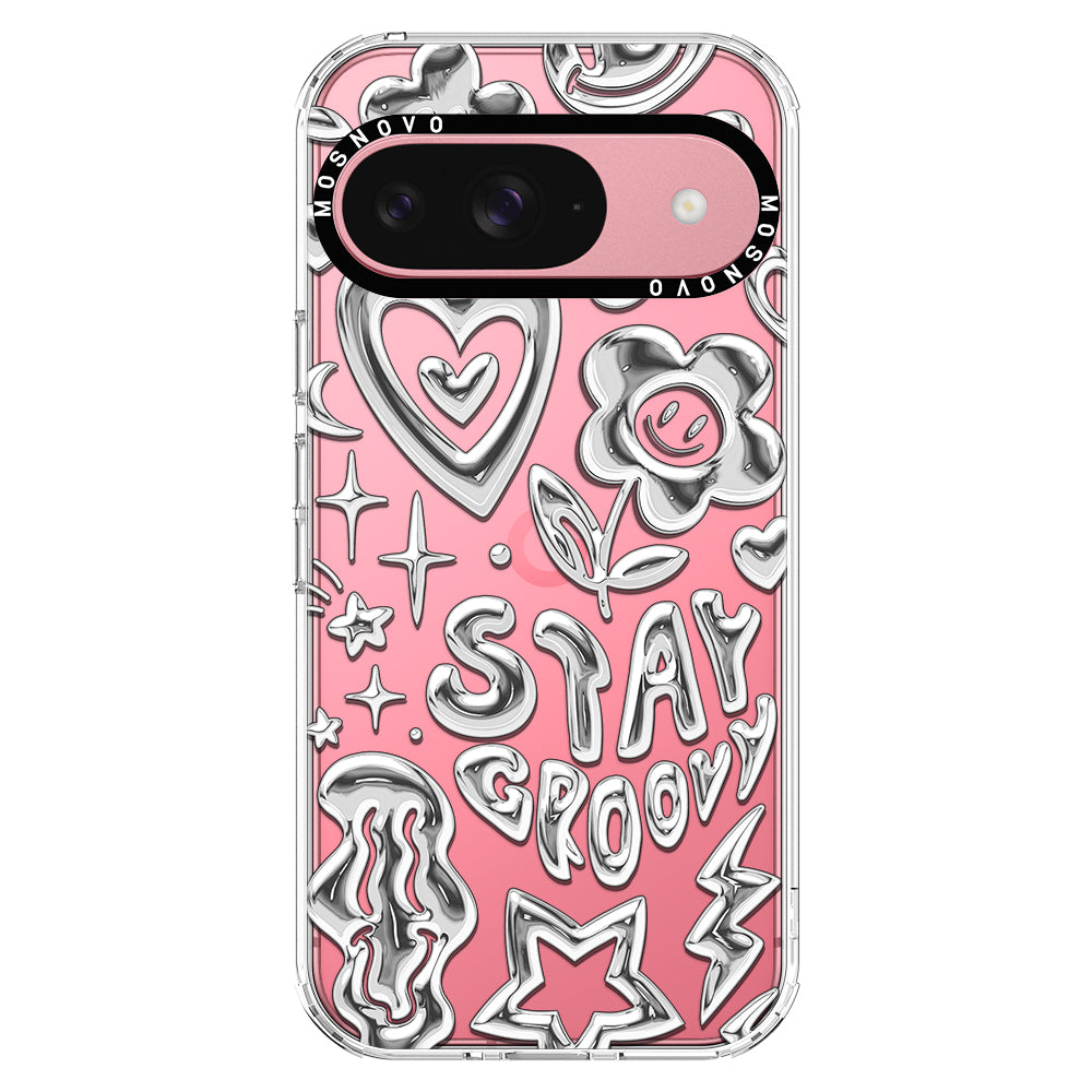 Silver Chrome Art (Flat Print) Phone Case - Google Pixel 9 Case