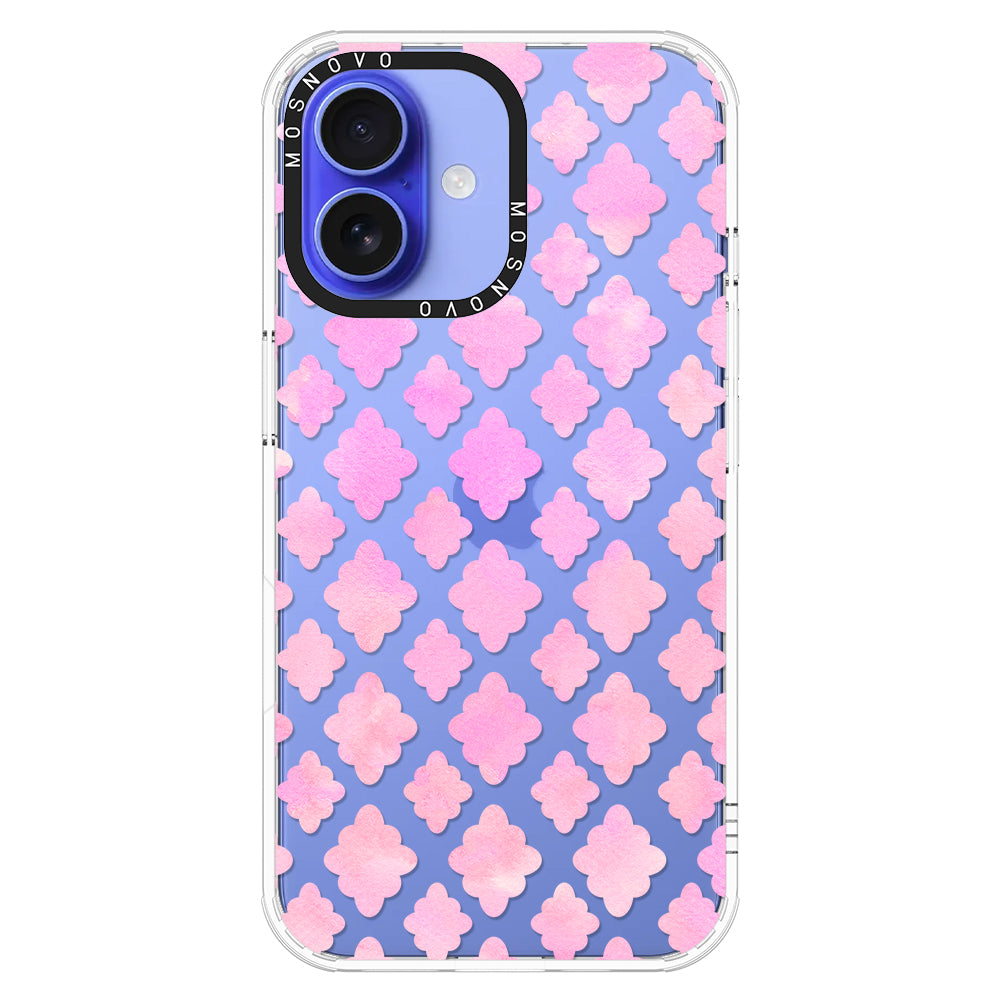 Pink Flower Diamond Phone Case - iPhone 16 Case - MOSNOVO