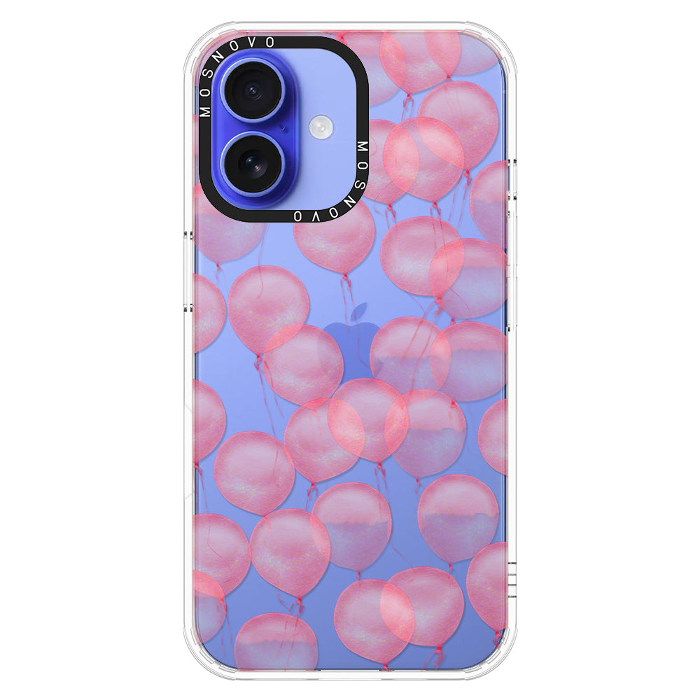 Pink Ballons Phone Case - iPhone 16 Case - MOSNOVO