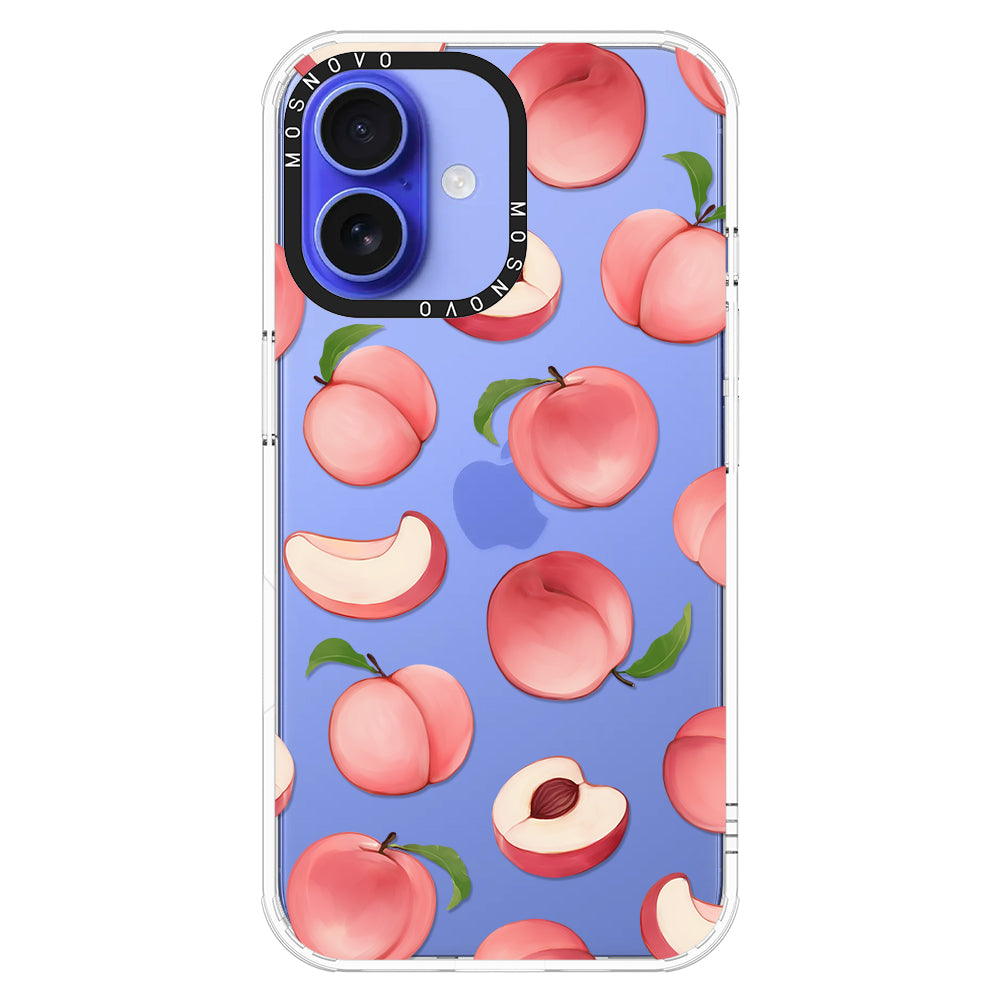 Cute Peach Phone Case - iPhone 16 Plus Case - MOSNOVO