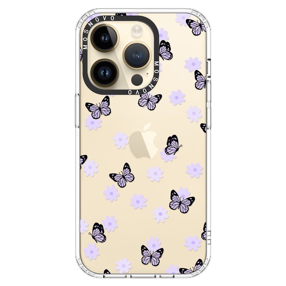 Lilac Butterfly Phone Case - iPhone 14 Pro Case