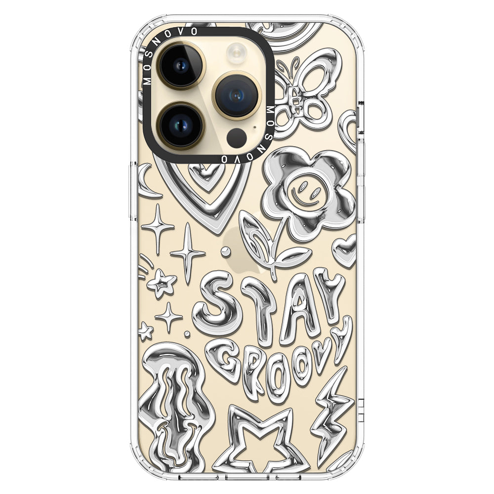 Silver Chrome Art (Flat Print) Phone Case - iPhone 14 Pro Case