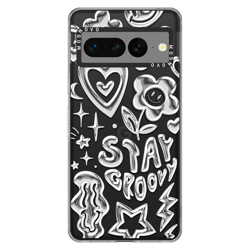 Silver Chrome Art (Flat Print) Phone Case - Google Pixel 7 Pro Case