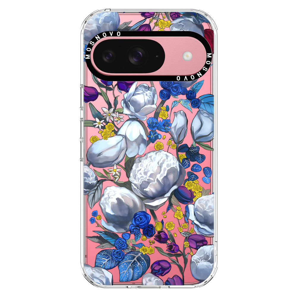 Purple Blue Floral Phone Case - Google Pixel 9 Case