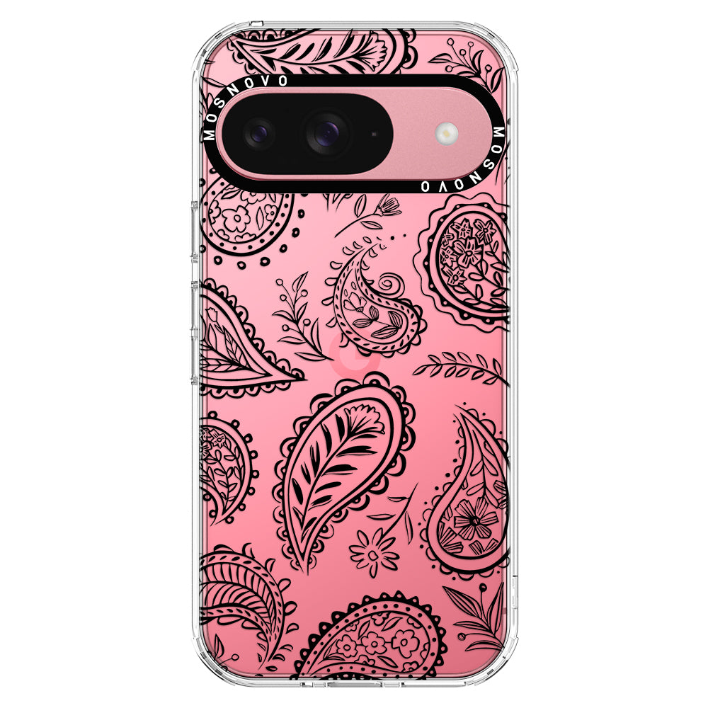 Black Paisley Phone Case - Google Pixel 9 Case