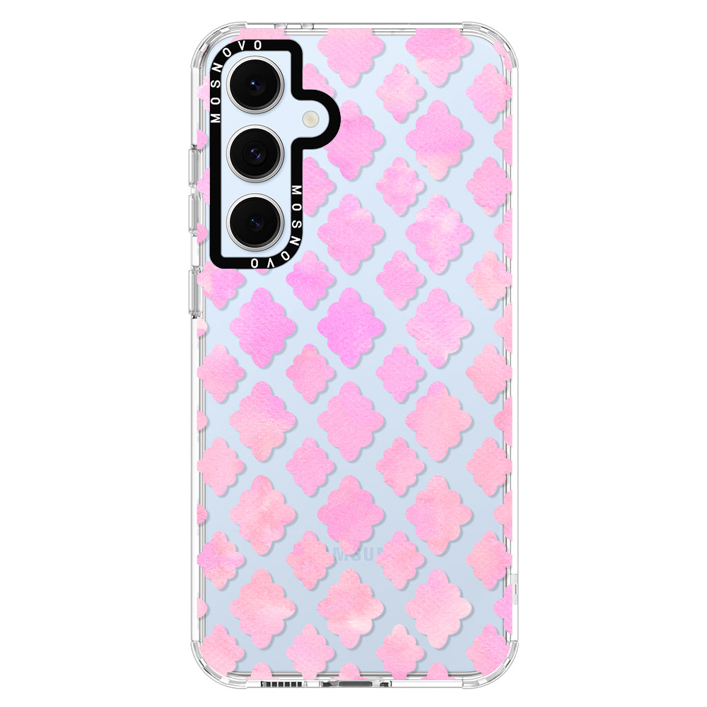 Pink Flower Diamond Phone Case - Samsung Galaxy S24 FE Case - MOSNOVO