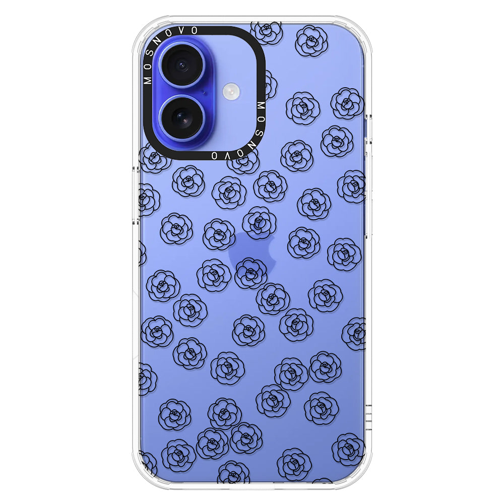 Linear Camelia Flower Phone Case - iPhone 16 Case