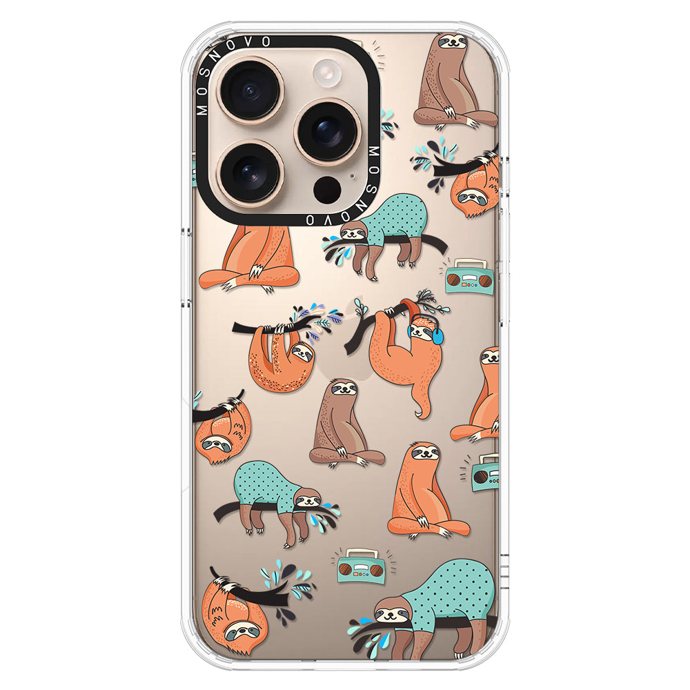 Musical Sloth Phone Case - iPhone 16 Pro Case - MOSNOVO