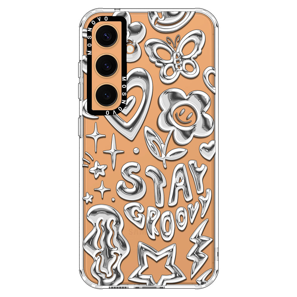 Silver Chrome Art (Flat Print) Phone Case - Samsung Galaxy S24 Plus Case