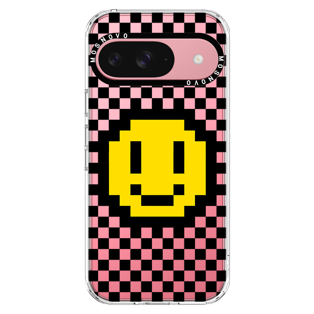 Smile Checkered Phone Case - Google Pixel 9 Case