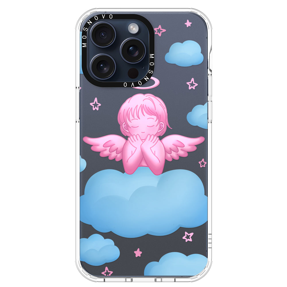 Pink Serenity Angel Phone Case - iPhone 15 Pro Max Case