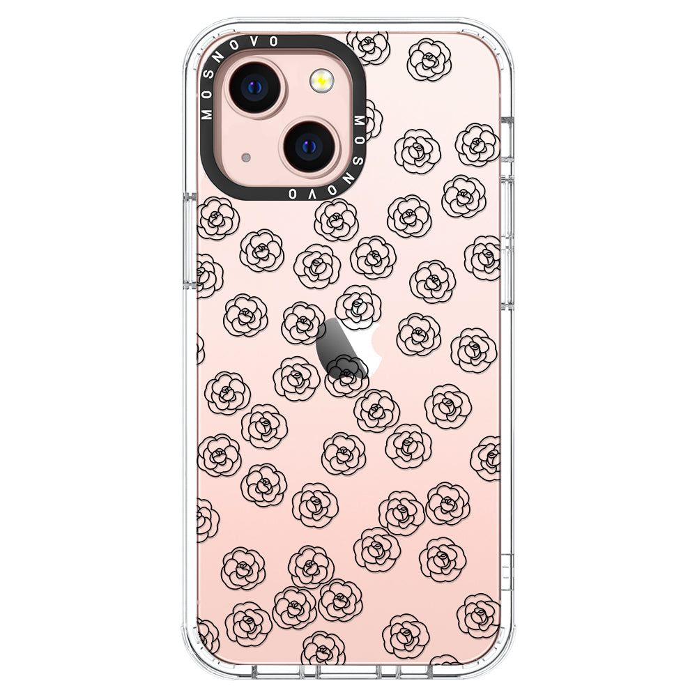 Linear Camelia Flower Phone Case - iPhone 13 Case