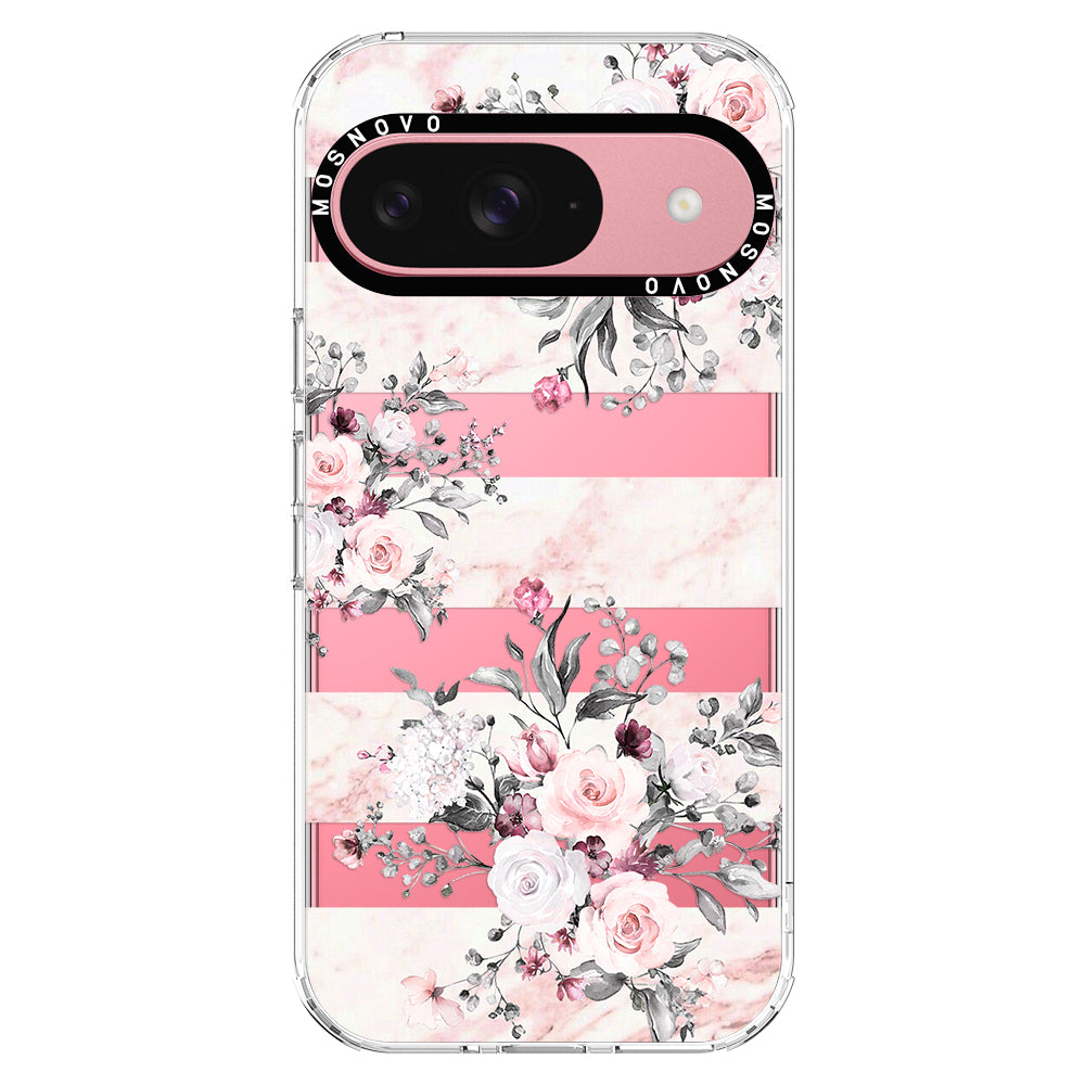 Pink Flower Marble Phone Case - Google Pixel 9 Case