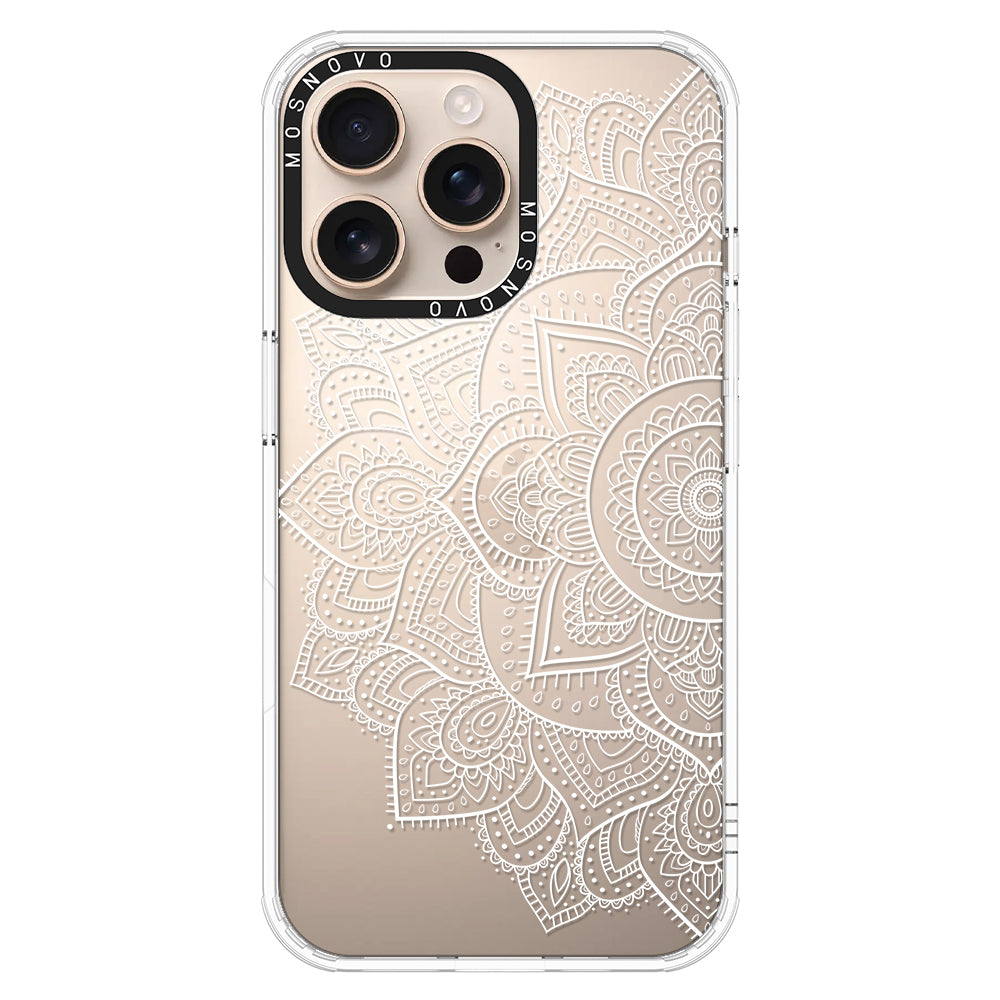 Half Mandala Phone Case - iPhone 16 Pro Max Case - MOSNOVO