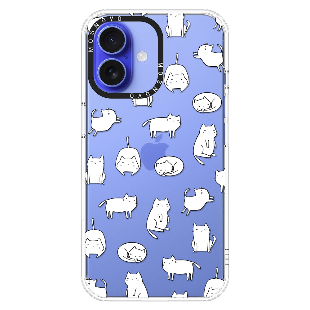 Cute Cats Phone Case - iPhone 16 Plus Case - MOSNOVO