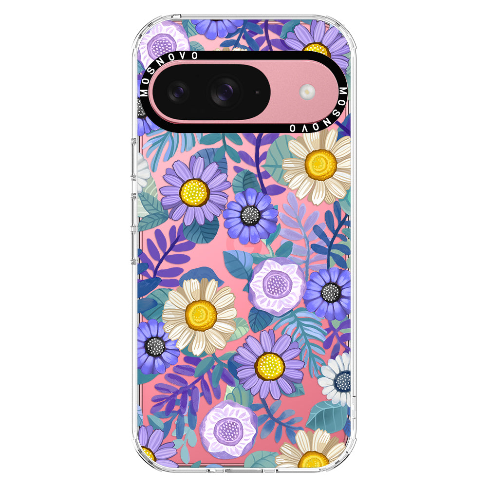 Purple Floral Phone Case - Google Pixel 9 Case