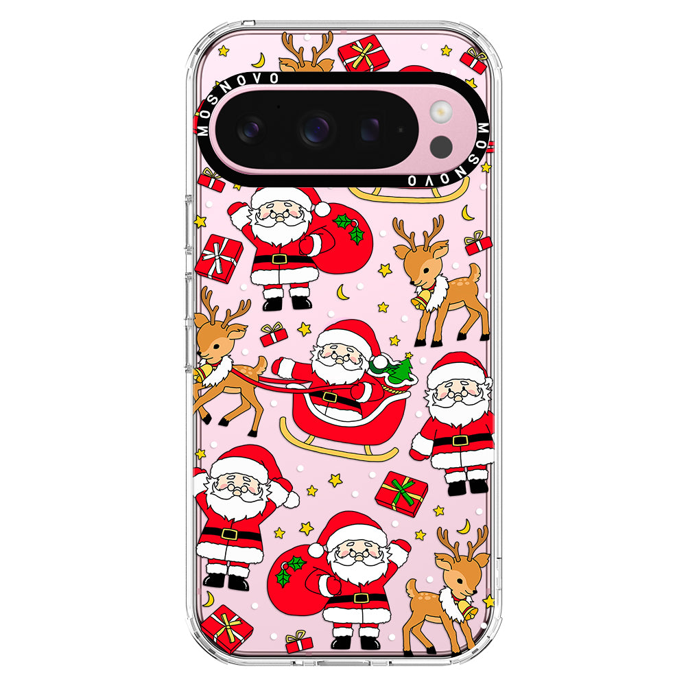 Cute Santa Claus Deer Phone Case - Google Pixel 9 Pro Case