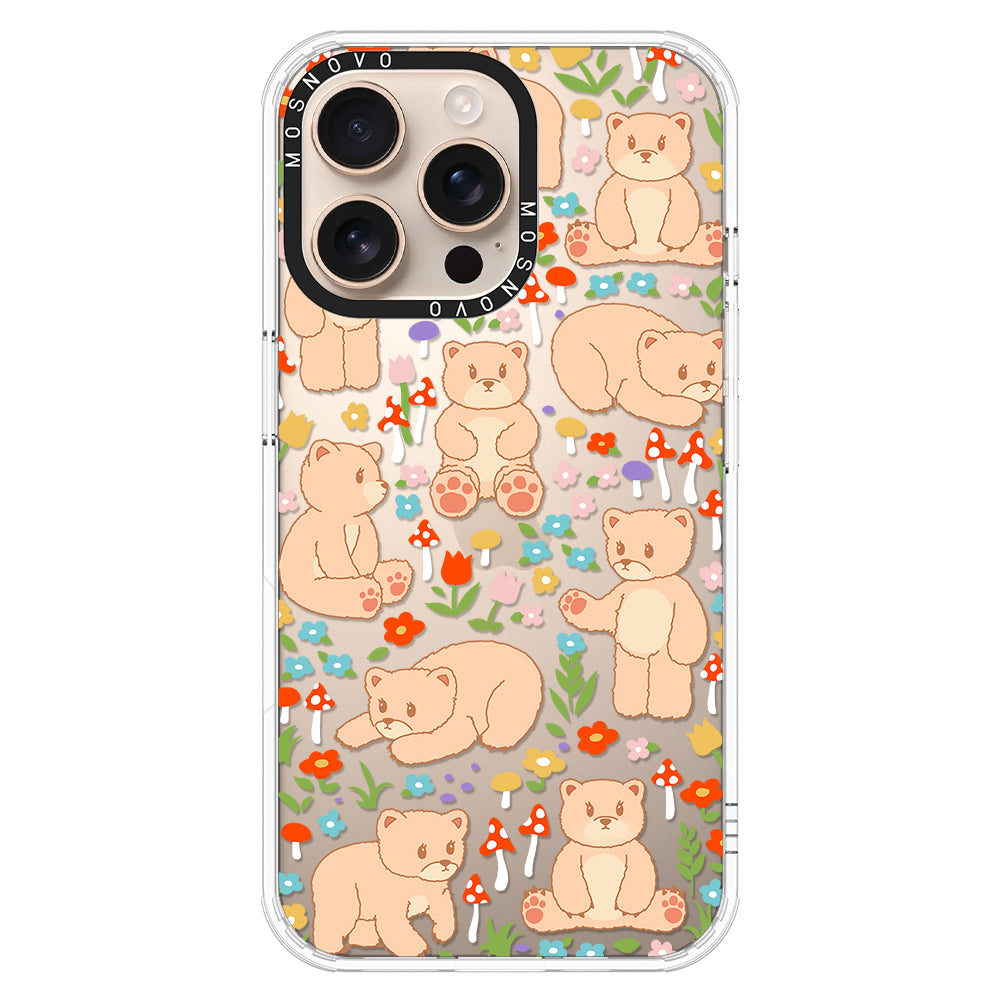 Cute Bear Phone Case - iPhone 16 Pro Max Case - MOSNOVO