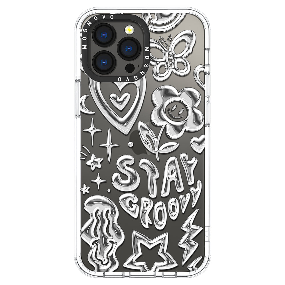 Silver Chrome Art (Flat Print) Phone Case - iPhone 13 Pro Max Case