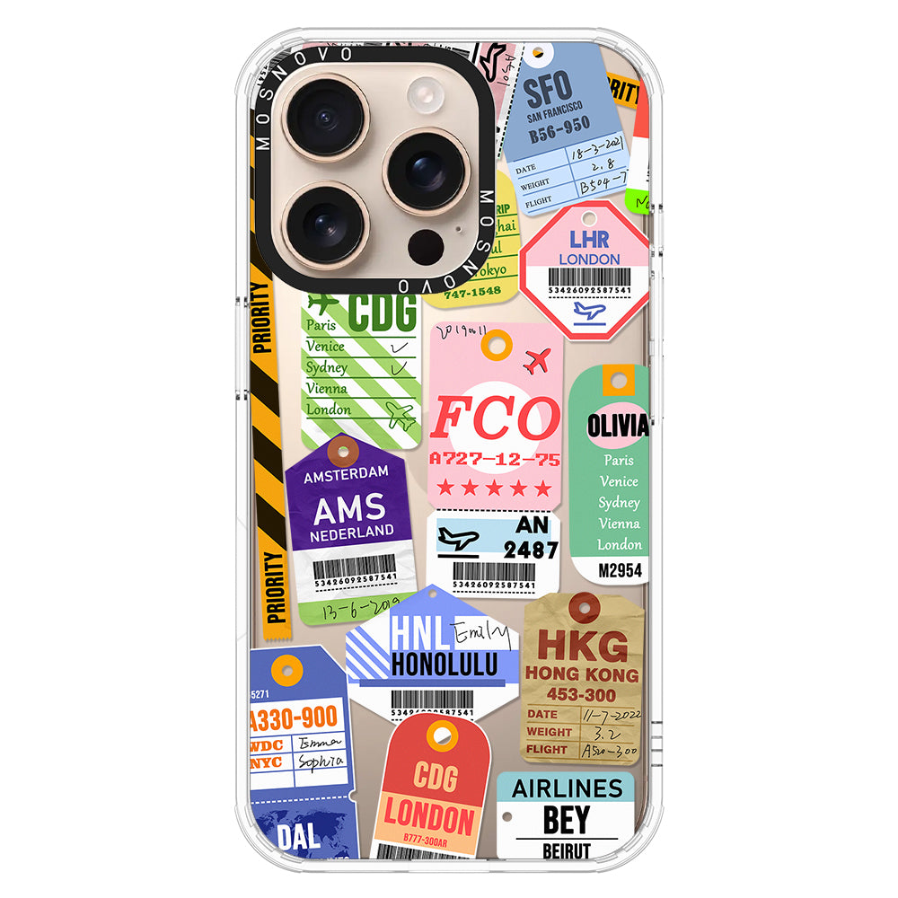 Ticket Label Phone Case - iPhone 16 Pro Case - MOSNOVO