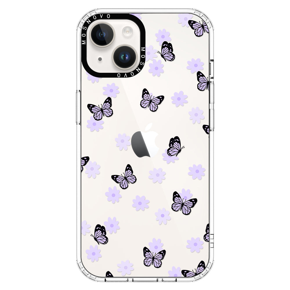 Lilac Butterfly Phone Case - iPhone 14 Plus Case