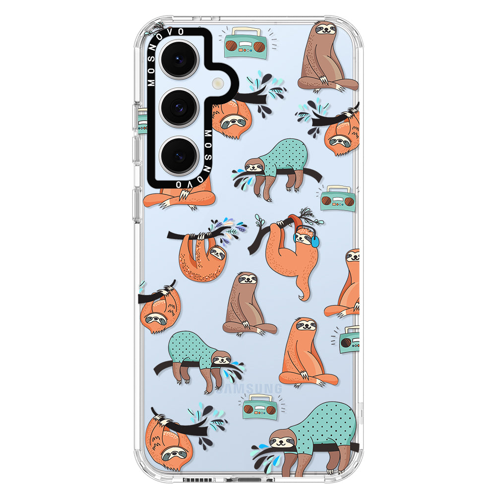 Musical Sloth Phone Case - Samsung Galaxy S24 FE Case - MOSNOVO