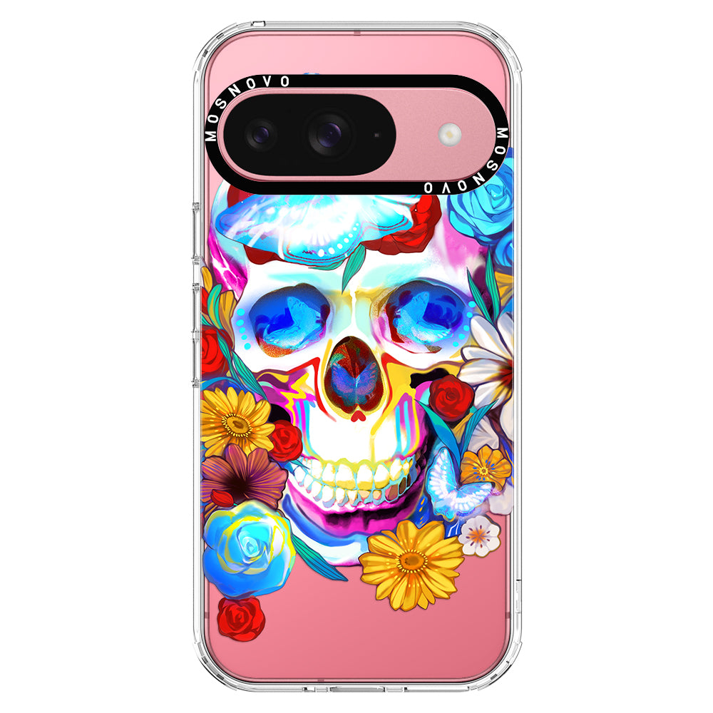 Sugar Flower Skull Phone Case - Google Pixel 9 Case