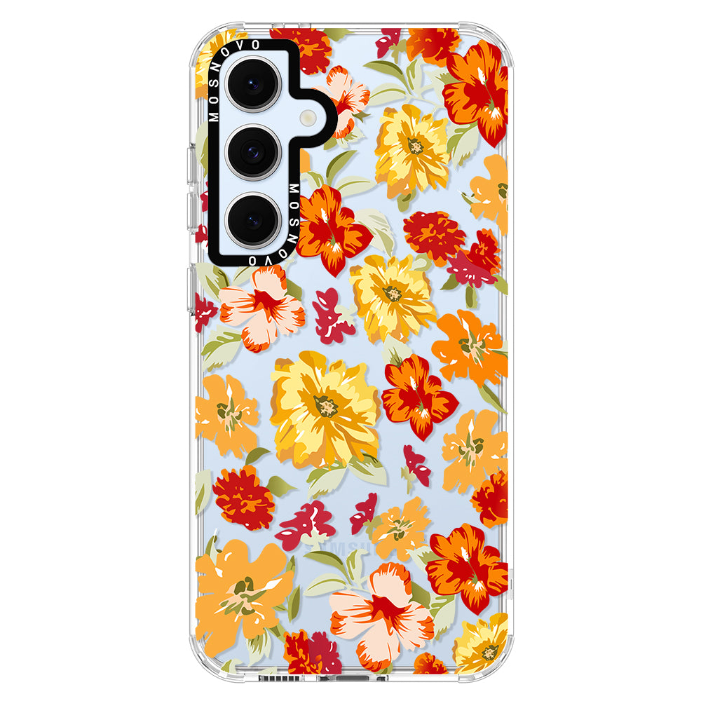 70s Boho Yellow Flower Phone Case - Samsung Galaxy S24 FE Case - MOSNOVO