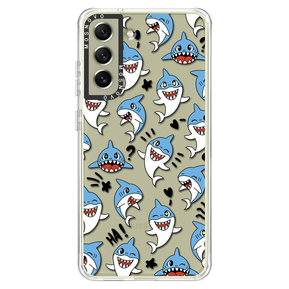 Cute Sharks Phone Case - Samsung Galaxy S21 FE Case