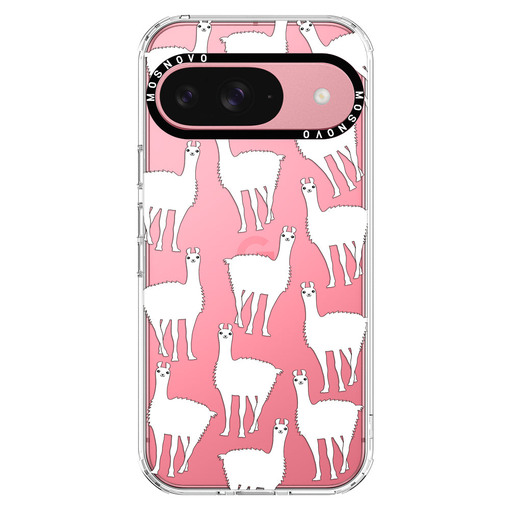 White Llama Phone Case - Google Pixel 9 Case