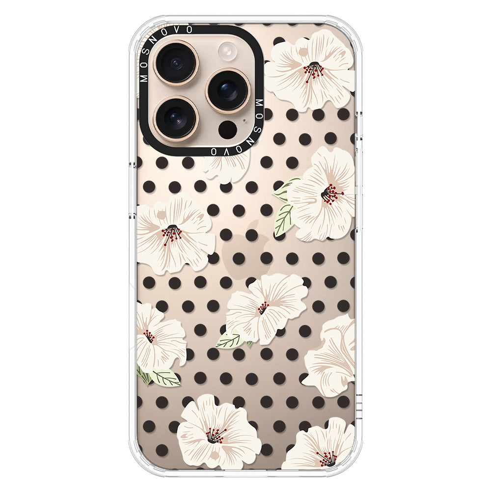 Vintage Hibiscus Flower Phone Case - iPhone 16 Pro Max Case - MOSNOVO