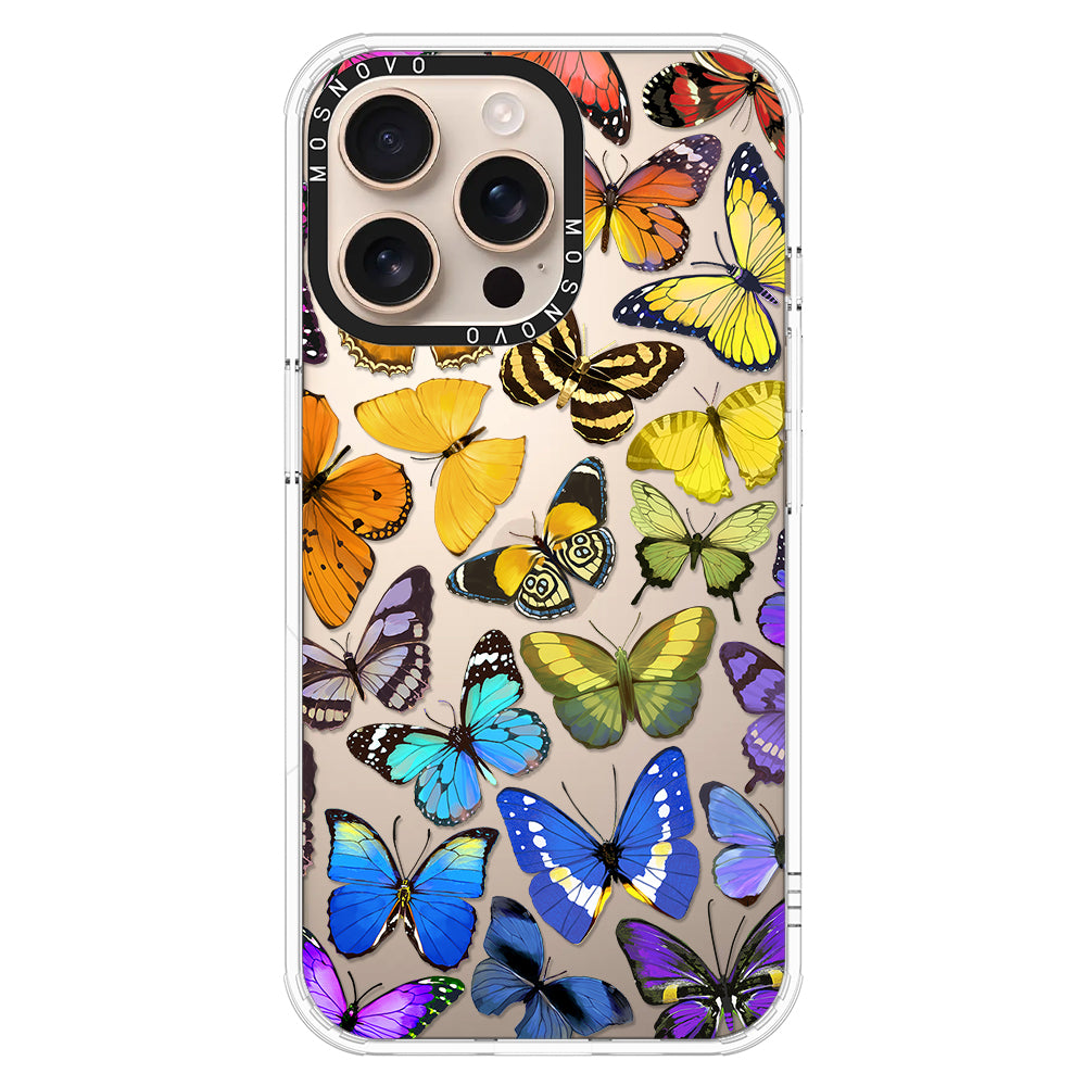 Rainbow Butterfly Phone Case - iPhone 16 Pro Max Case - MOSNOVO