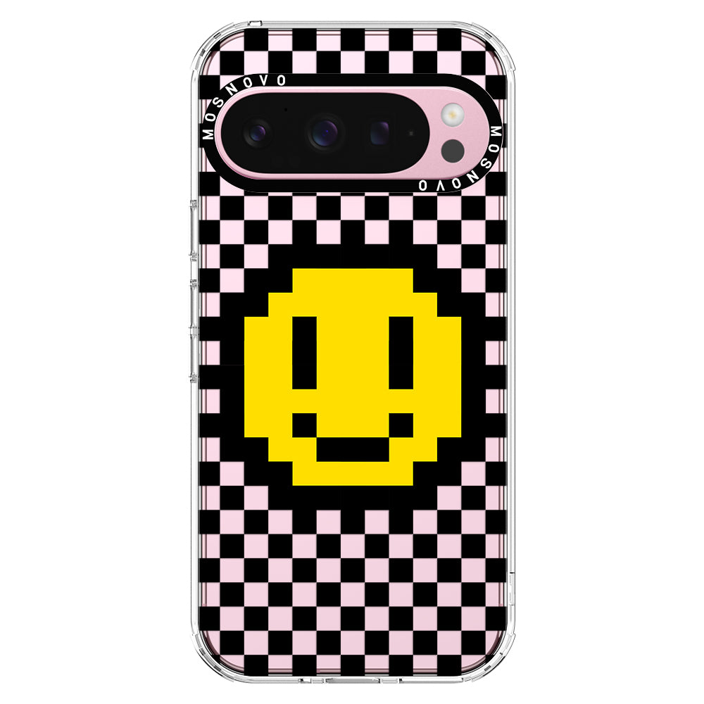 Smile Checkered Phone Case - Google Pixel 9 Pro Case