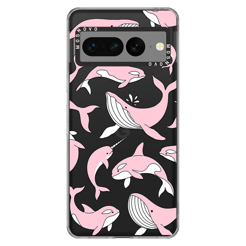 Pink Whales Phone Case - Google Pixel 7 Pro Case