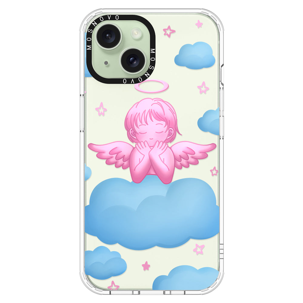 Pink Serenity Angel Phone Case - iPhone 15 Case