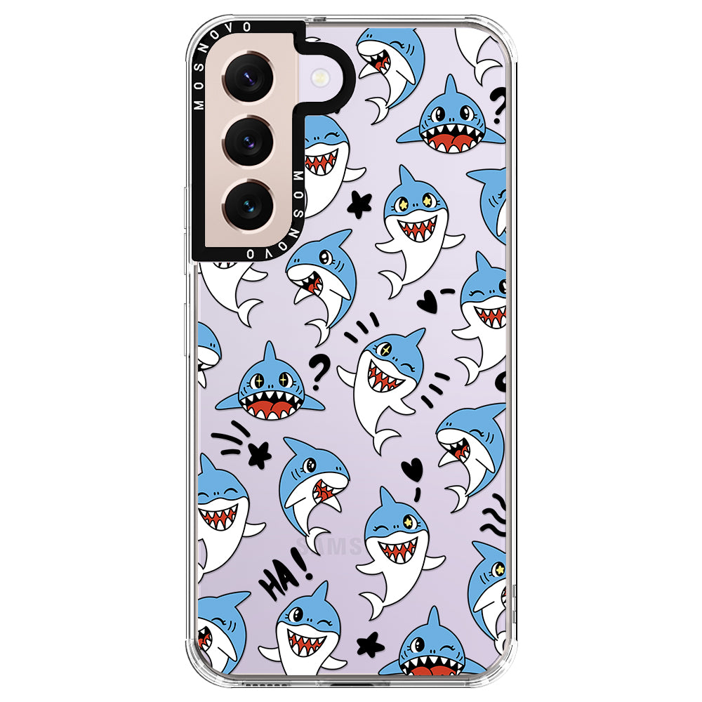 Cute Sharks Phone Case - Samsung Galaxy S22 Plus Case