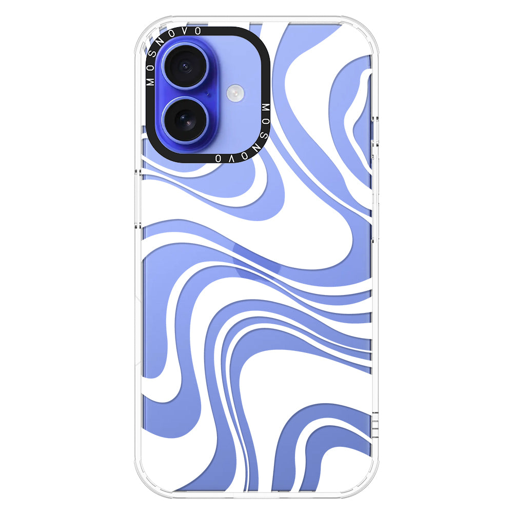 White Swirl Phone Case - iPhone 16 Plus Case - MOSNOVO